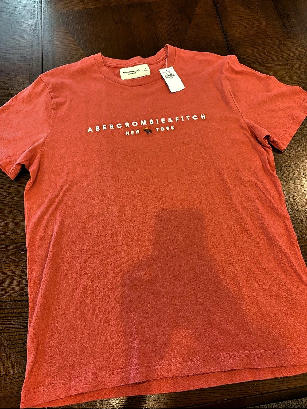 Abercrombie & Fitch Soft A&F New York Moose Graphic Tee Orange Large